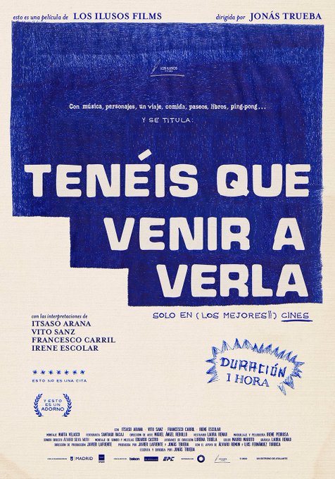 Movie poster for "Teneis que venir a verla" or "You Have to Come and See It"