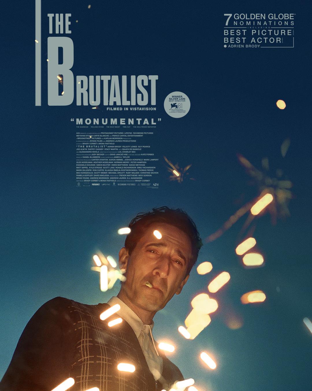 Movie poster for "The Brutalist"