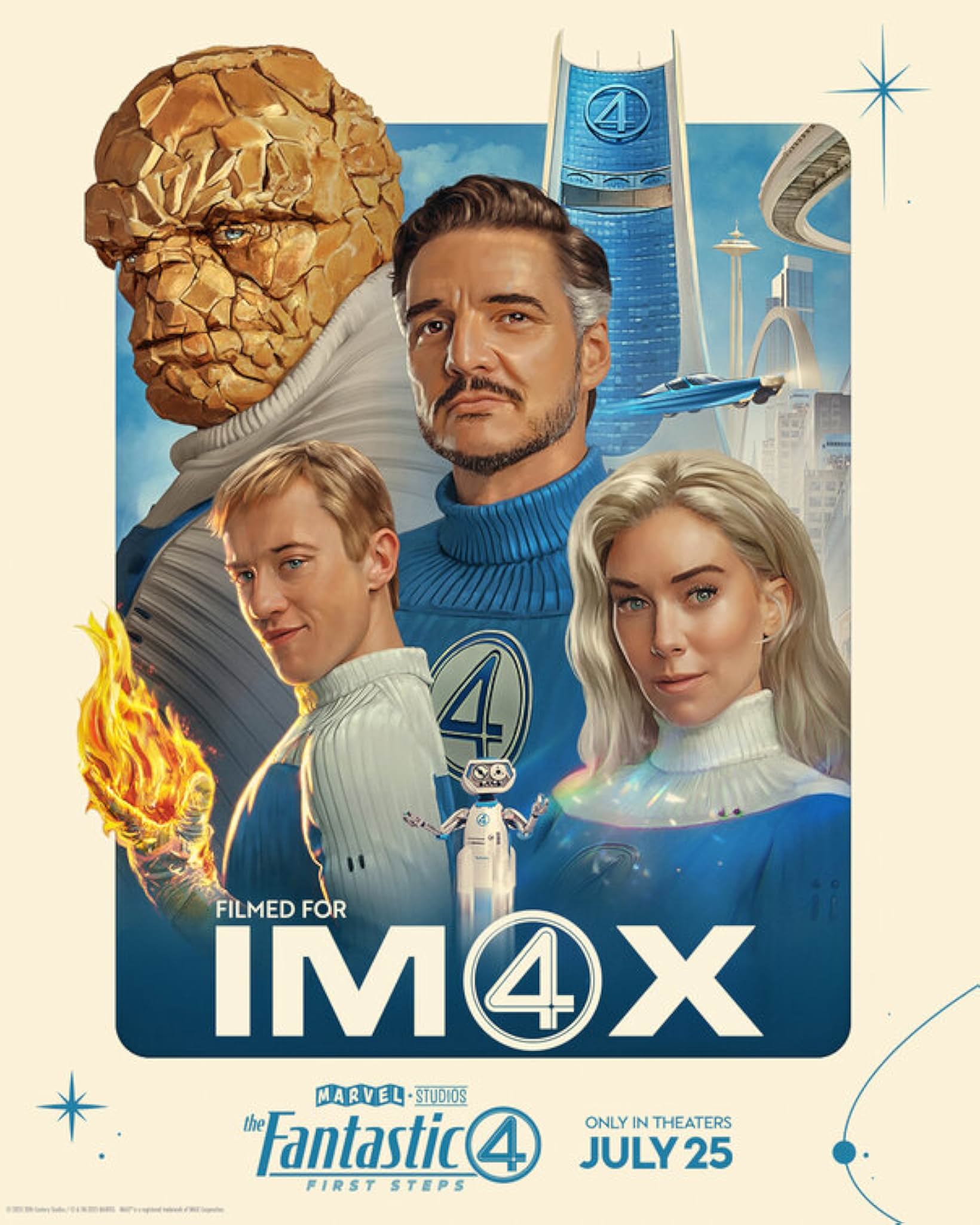Movie poster for "The Fantastic Four: First Steps"